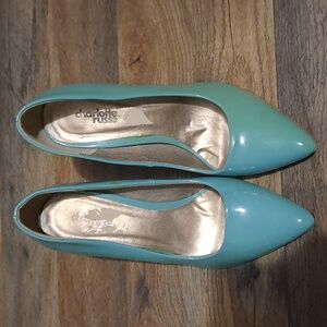 Teal high heels